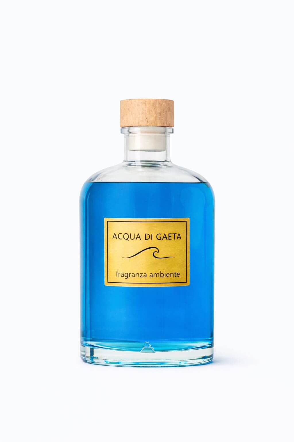 Acqua di Gaeta — Profumatore d’Ambiente 3 L in elegante bottiglia blu con tappo di legno.
