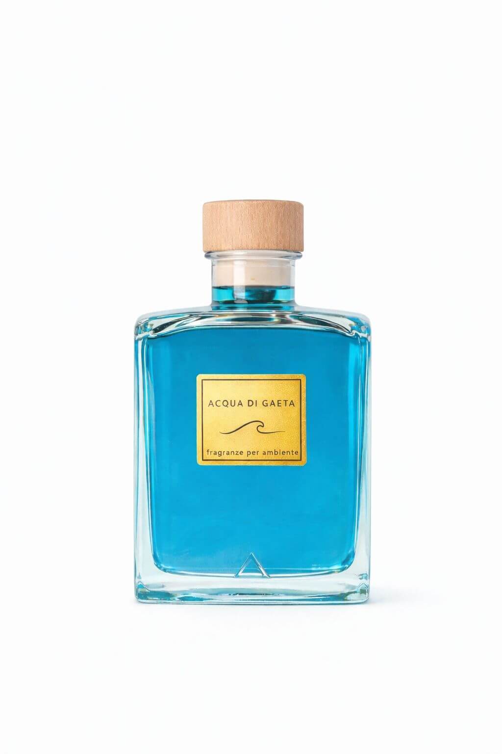 Acqua di Gaeta — Profumatore d’Ambiente 2,5 L in elegante bottiglia blu con tappo di legno.