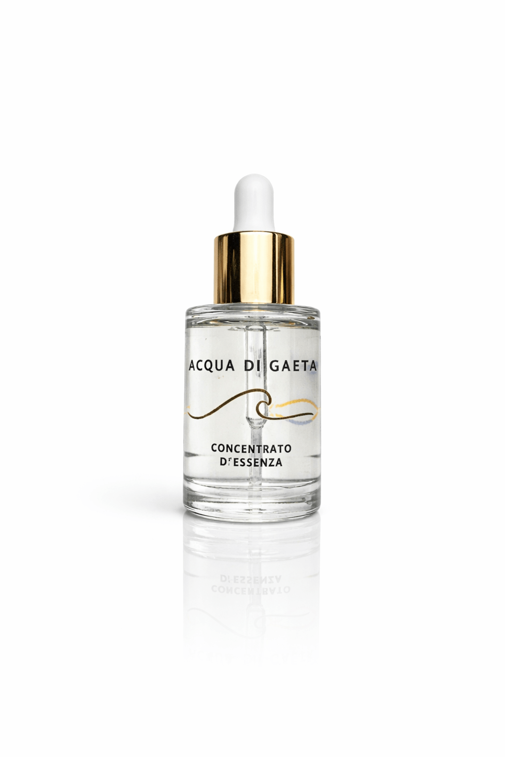 Acqua di Gaeta β Essenza Concentrata 10ml bottle with dropper against a white background.
